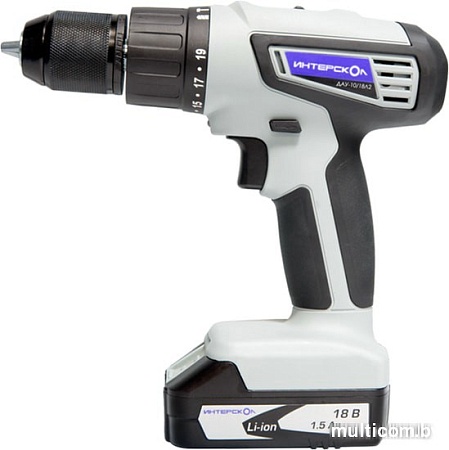 Дрель-шуруповерт Интерскол ДАУ-10/18Л2 (с 2-мя АКБ, кейс)