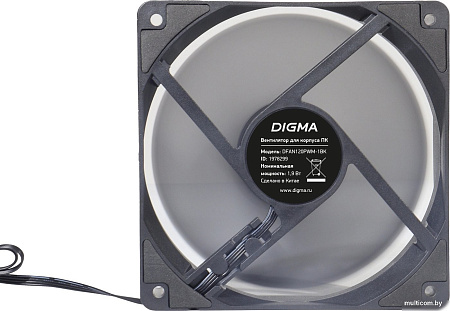 Вентилятор для корпуса Digma DFAN120PWM-1BK