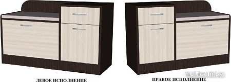 Банкетка Мебель-класс Порто-7 МК 501.09.07 (правый, венге/ясень шимо светлый)