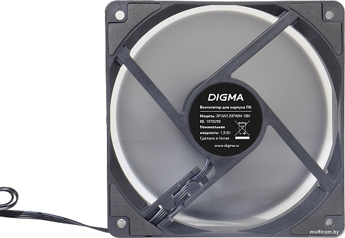 Вентилятор для корпуса Digma DFAN120PWM-1BK