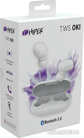 Наушники Hiper TWS Oki (белый)
