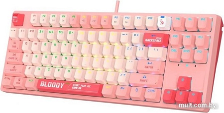 Клавиатура A4Tech Bloody S87 Energy Pink (Bloody BLMS Red Plus)