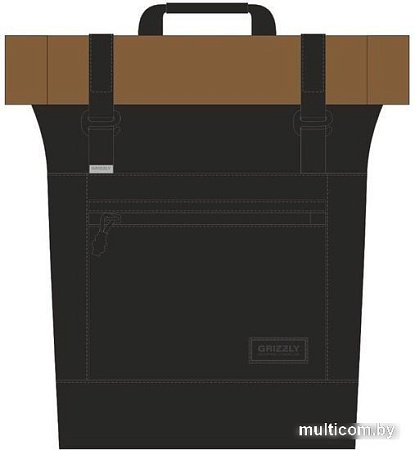Городской рюкзак Grizzly RQL-315-1 (черный/песочный)