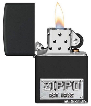 Зажигалка Zippo License Plate Black Matte 48689