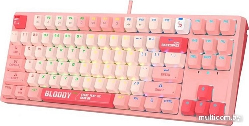 Клавиатура A4Tech Bloody S87 Energy Pink (Bloody BLMS Red Plus)