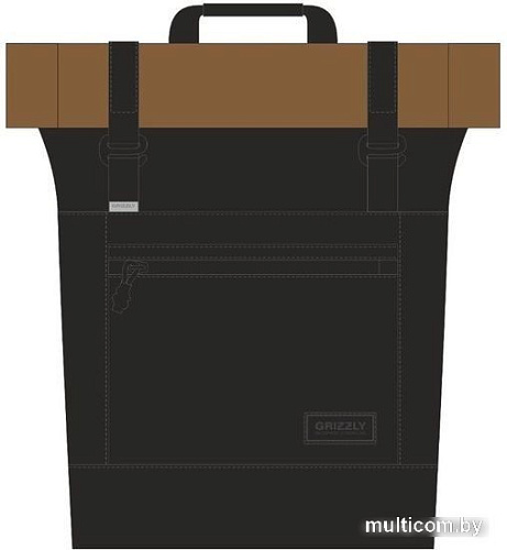 Городской рюкзак Grizzly RQL-315-1 (черный/песочный)