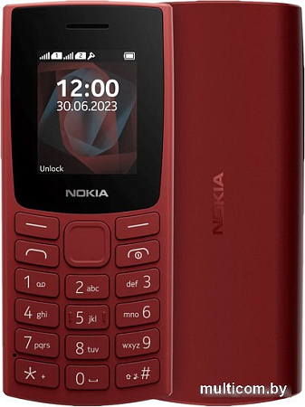 Кнопочный телефон Nokia 105 (2023) Dual SIM TA-1557 (красный)