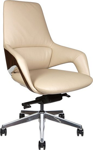 Кресло Norden Шопен LB FK 0005-B Beige Leather (кожа бежевая/алюминий)