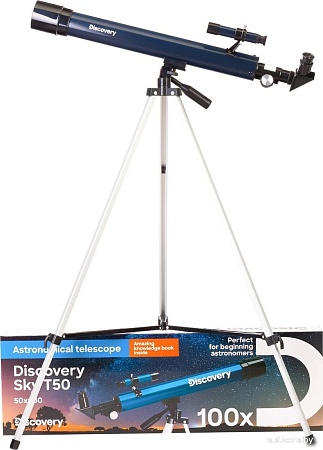 Телескоп Levenhuk Discovery Sky T50 с книгой