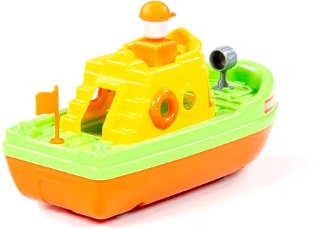 Игрушечный транспорт Полесье Катер Спасатель 47229 (зеленый/желтый/оранжевый)