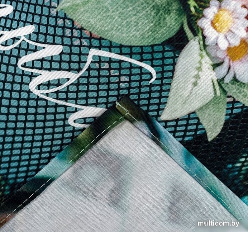 Полотенце Этель Улыбайся 4136498 (зеленый/розовый)