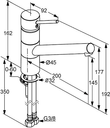 Смеситель Kludi Scope XL 339309675 (сталь)