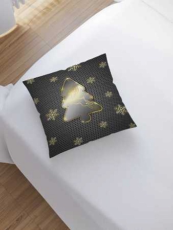 Чехол на подушку JoyArty Золотая ель sl_5694