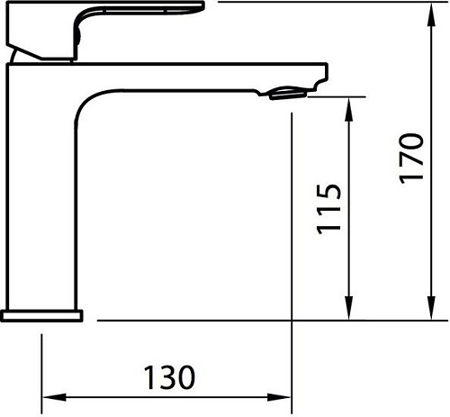 Смеситель Clever Saona Slim 60115