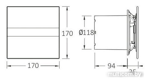 Вытяжной вентилятор CATA E-120 GTH