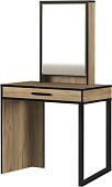 Туалетный столик с зеркалом Ивару Лофт 10 (дуб крафт золотой/черный)