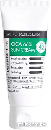 Крем солнцезащитный Derma Factory Cica 66% Sun Cream SPF40 PA+++ (30 мл)