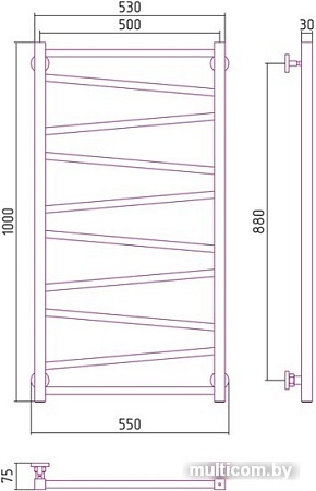 Полотенцесушитель Сунержа Сирокко 1000х500 00-0253-1050
