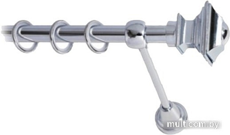 Lm Decor Верди (хром, гладкая, 1.8м 25мм, 1 ряд)