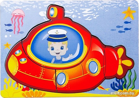 Мозаика/пазл Сибирские Игрушки Вкладыш многослойный морской 101209
