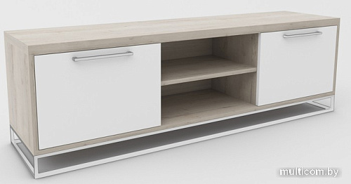 Тумба Hype Mebel ТВ 150x40 (белый-древесина белая)