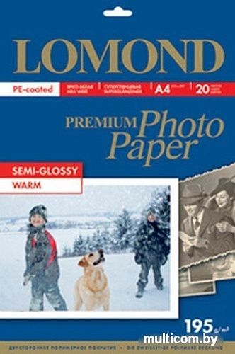 Фотобумага Lomond Premium Photo Paper A4 192 г/кв.м. 20 листов (1101307)