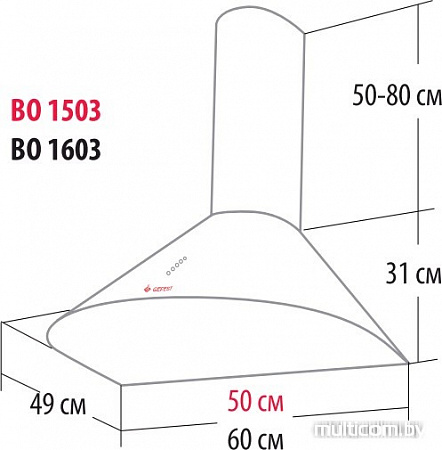 Кухонная вытяжка GEFEST ВО-1503