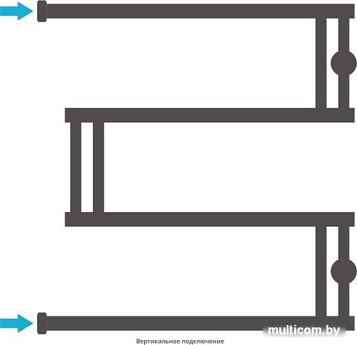Полотенцесушитель Сунержа High-Tech model M 600x600 31-0050-6060