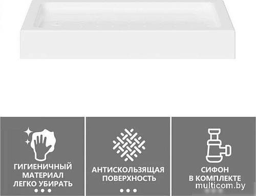 Душевой поддон Abber AD3C109 100х90