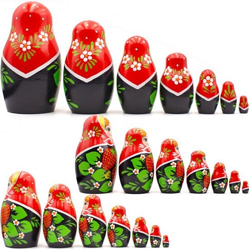 Развивающая игра Брестская Матрешка В сарафане с клубникой (набор 7 шт)