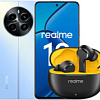 Смартфон Realme 12 RMX3871 8GB/512GB международная версия (голубой рассвет) и наушники Realme Buds T110 (черный)