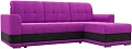 Угловой диван Mebelico Честер 61119 (правый, вельвет, фиолетовый/черный)