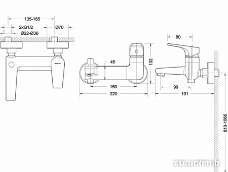 Смеситель Bravat Vega F6119177CP-01