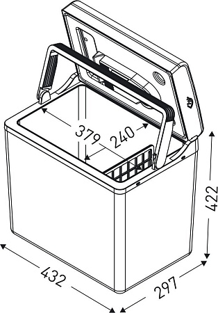 Термоэлектрический автохолодильник ZUGEL ZCR301D 30л (синий)