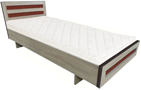 Кровать Mio Tesoro М2 КР-017.11.02-01 70x186 с матрасом Letto (дуб сонома)