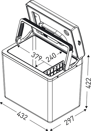 Термоэлектрический автохолодильник ZUGEL ZCR301D 30л (синий)