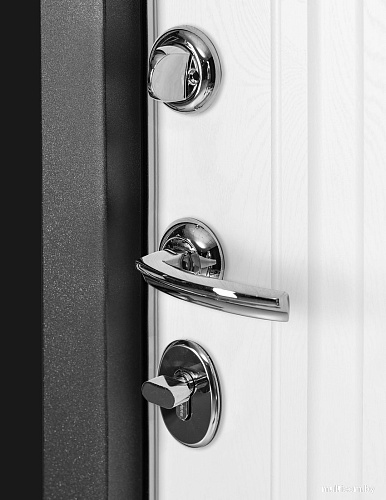 Металлическая дверь Guard MG60 МДФ/МДФ 87х205 левая (серый/белый ясень)