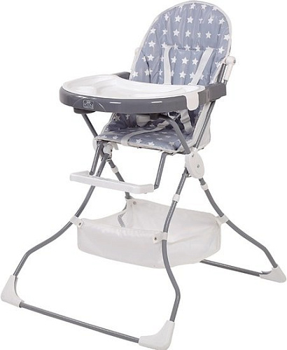 Стульчик для кормления Polini Kids Disney Baby 252 (звезды, серый/белый)