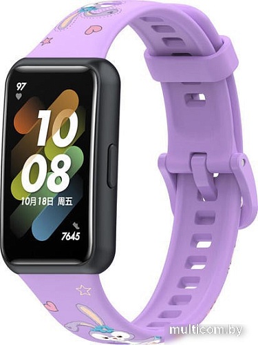 Ремешок Rumi силиконовый для Huawei Band 7 Rabbit cartoon