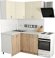 Угловая кухня Хоум Лайн Агата 1200х1400 угловой (дуб сонома/ваниль)