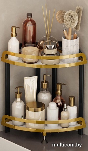 Домашний органайзер для косметики Happy Home HH-035B (черный/золото)