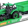 Трактор Полесье Прогресс с прицепом 94186 (зеленый)
