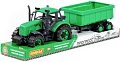 Трактор Полесье Прогресс с прицепом 94186 (зеленый)