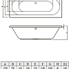 Ванна Bonito Home Ilias 170x75 (с ножками)