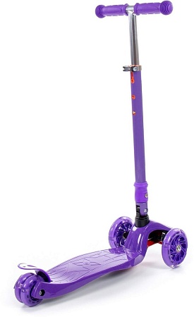Двухколесный детский самокат Полесье Со складной ручкой 0072C 94445 (фиолетовый)