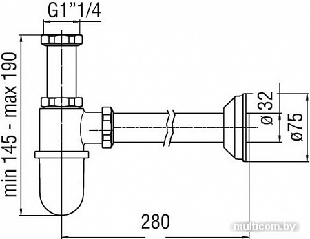 Сифон Nobili AV00103/2CR