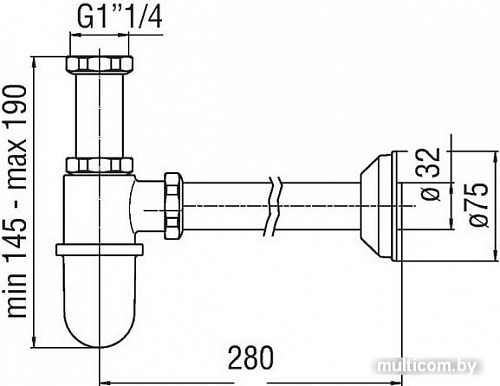 Сифон Nobili AV00103/2CR