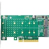 Адаптер для подключения M.2 накопителей Linkreal LRNV95N8 PCIe x8 to 2-Port M.2 NVMe Adapter