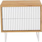 Журнальный столик RasGar Грация 8 (белый/дуб сантана/белый)