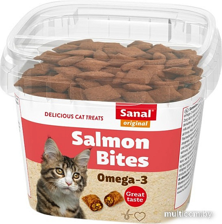 Лакомство для кошек Sanal Original Salmon Bites 75 г